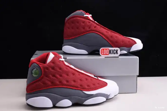 Reps TBK Jordan Grey Flint 414571-600 Retro 13 Air Red Gym 0416